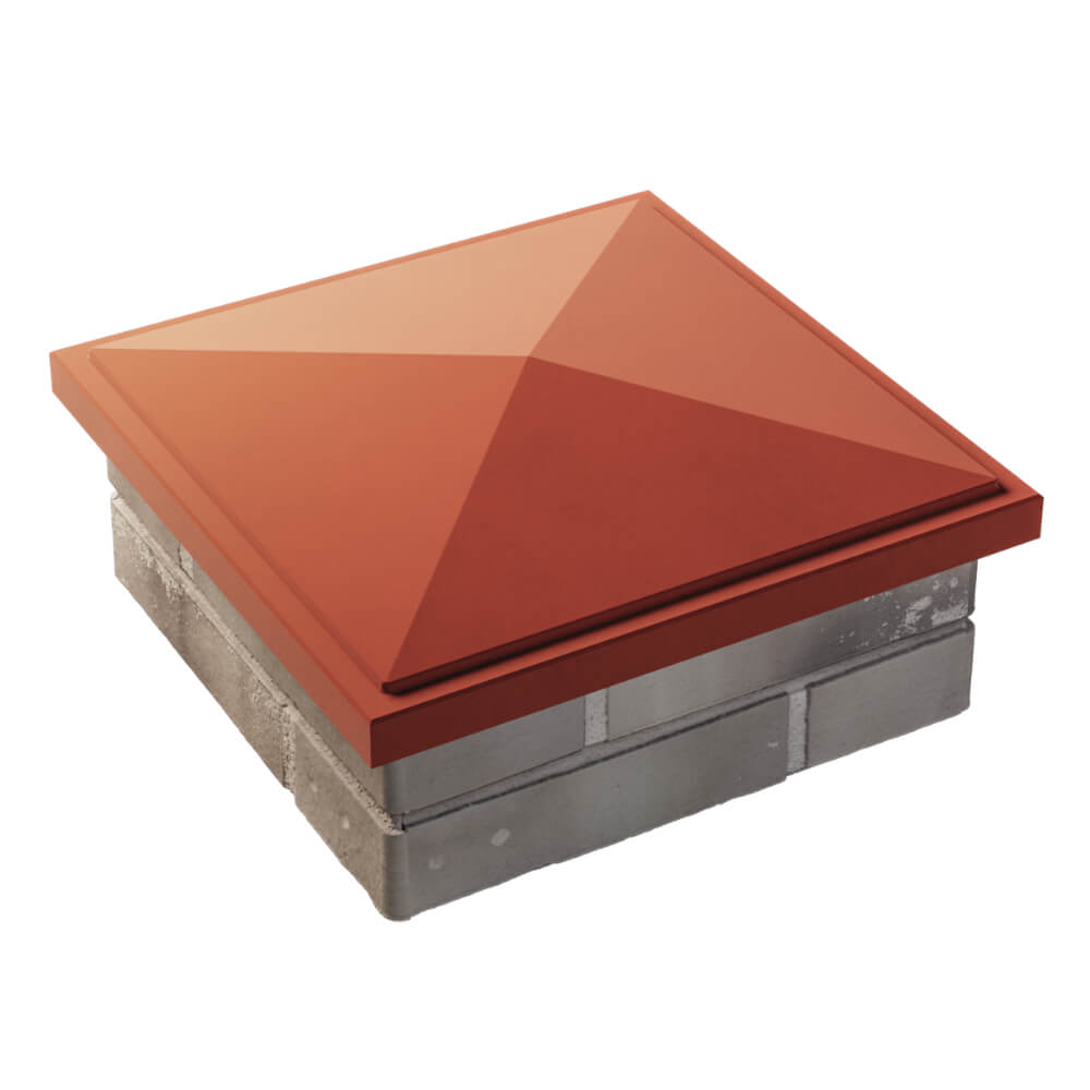 Колпак Zking БонаМоно Красный на столб 1.5х1.5 кирпича (385х385, 400х400мм) в Сургуте фото