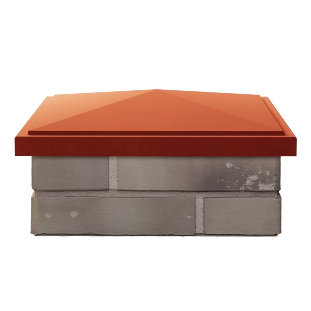 Колпак Zking БонаМоно Красный на столб 1.5х1.5 кирпича (385х385, 400х400мм) Сургут фото