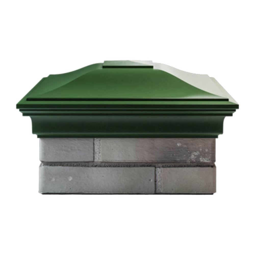Колпак Zking Монблан Зеленый на столб 1.5х1.5 еврокирпича 0.7НФ (355х355мм) Сургут фото