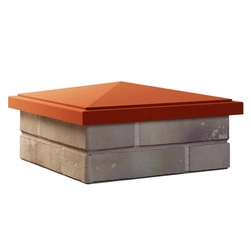 Колпак Zking БонаМоно Красный на столб 1.5х1.5 кирпича (385х385, 400х400мм) в Сургуте фото