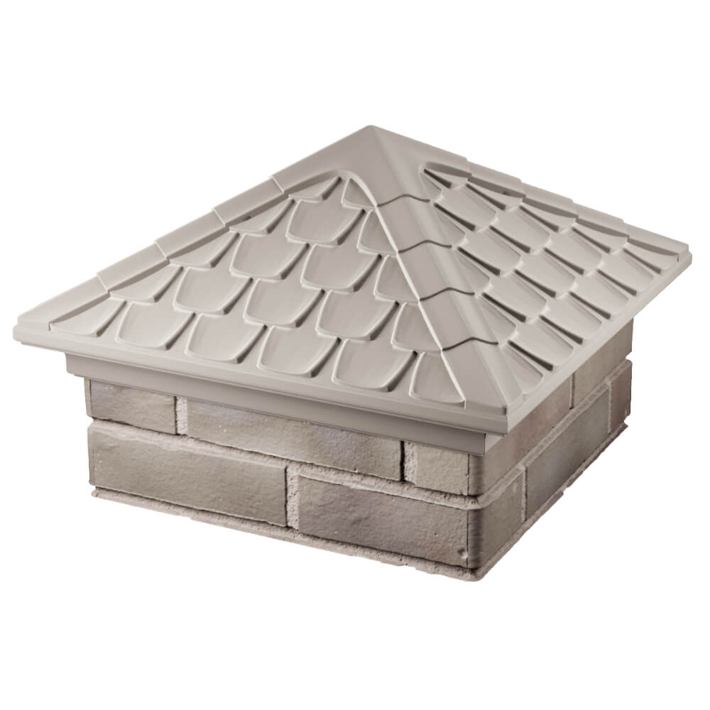 Колпак Zking Эльбрус Бежевый на столб 1.5х1.5 кирпича (385х385мм) в Сургуте фото