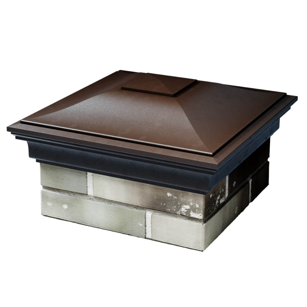 Колпак Zking Монблан Коричневый на столб 1.5х1.5 кирпича (385х385мм) в Сургуте фото