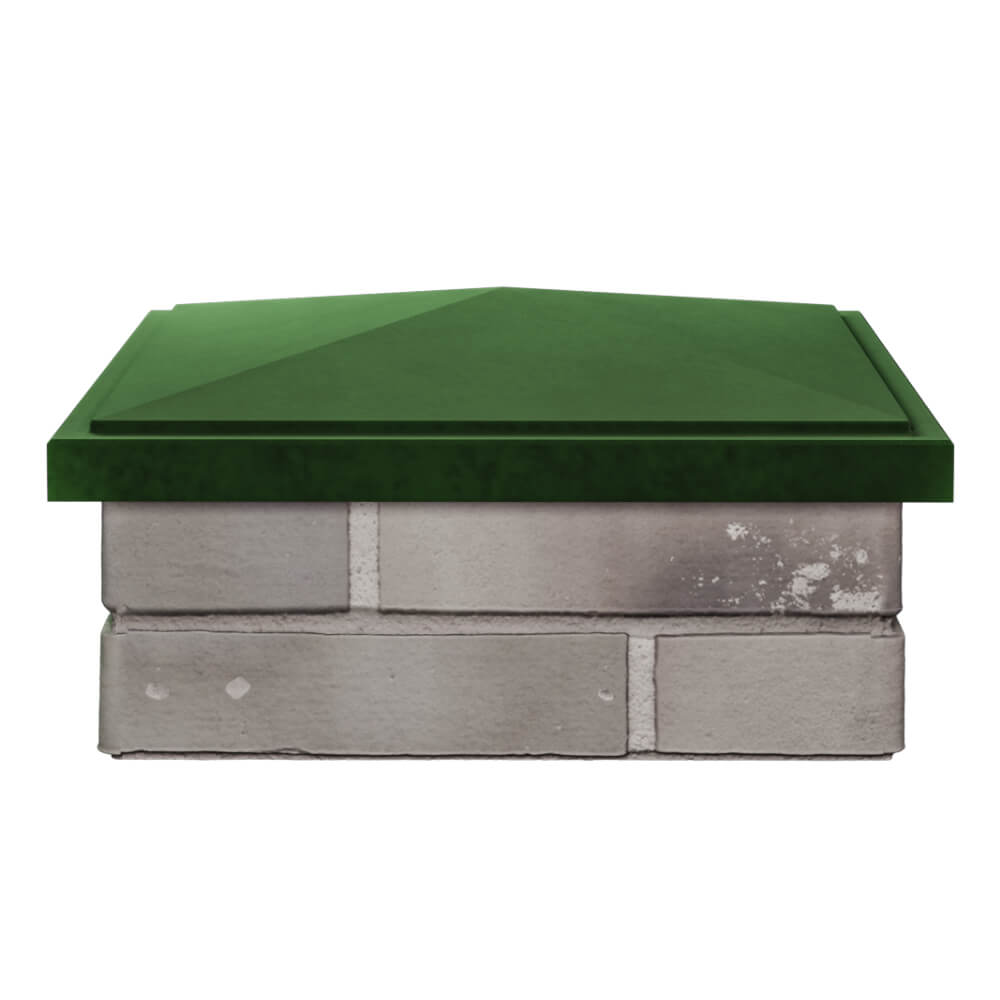 Колпак Zking БонаМоно Зеленый на столб 1.5х1.5 кирпича (385х385, 400х400мм) Сургут фото