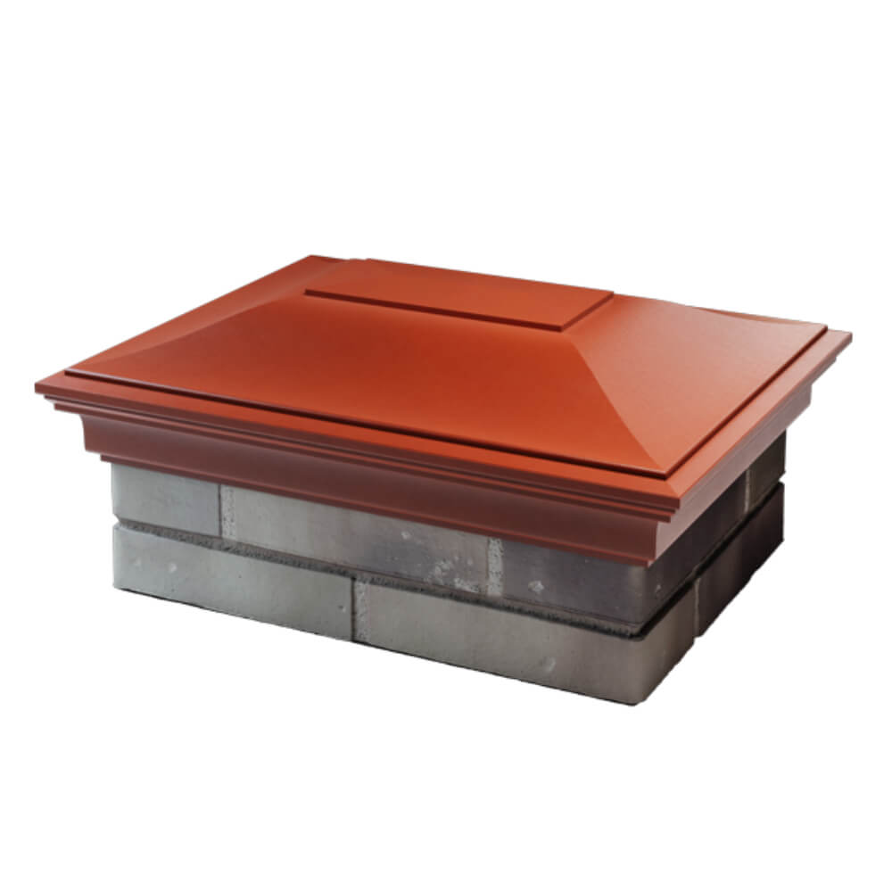 Колпак Zking Монблан Красный на столб 2х1.5 кирпича (515х385мм) в Сургуте фото