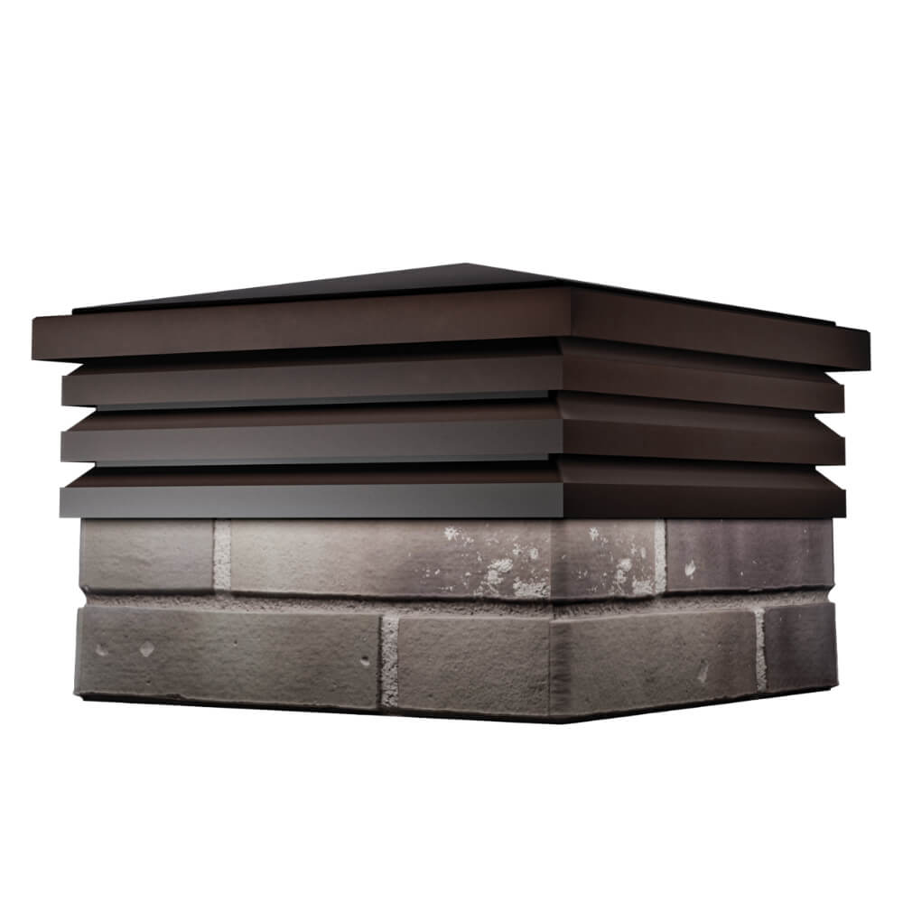 Колпак Zking Бона ХайТек Коричневый на столб 1.5х1.5 кирпича (385х385мм) в Сургуте фото