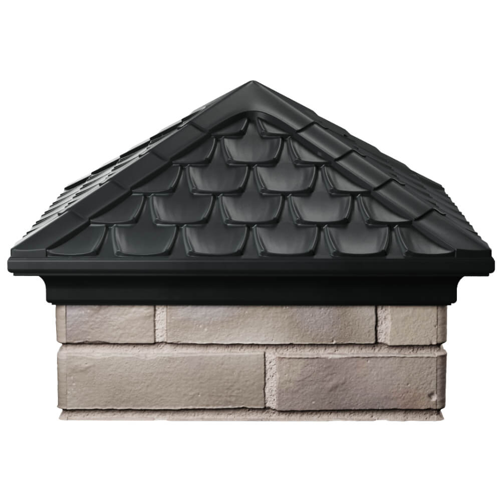 Колпак Zking Эльбрус Черный на столб 1.5х1.5 кирпича (385х385мм) Сургут фото