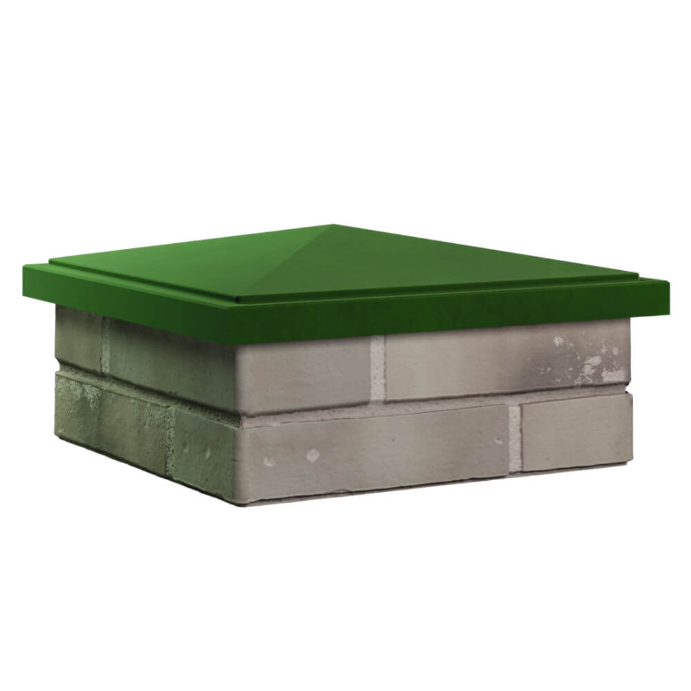 Колпак Zking БонаМоно Зеленый на столб 1.5х1.5 кирпича (385х385, 400х400мм) в Сургуте фото