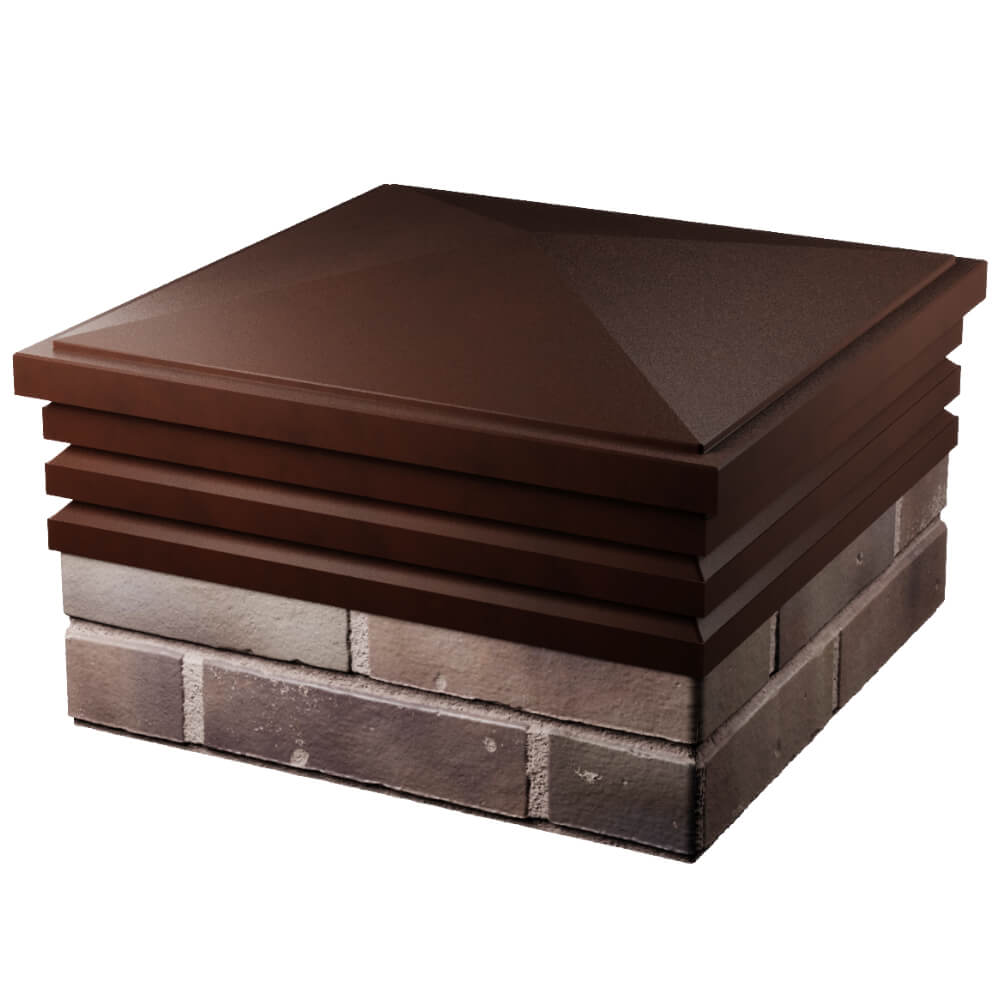 Колпак Zking Бона ХайТек Коричневый на столб 2х2 кирпича (513х513мм) в Сургуте фото