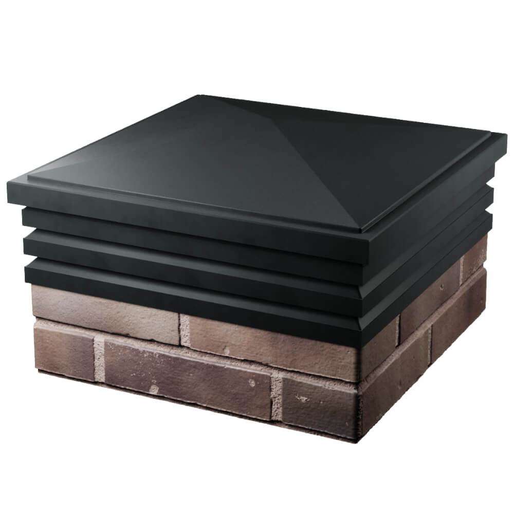 Колпак Zking Бона ХайТек Черный на столб 2х2 кирпича (513х513мм) в Сургуте фото