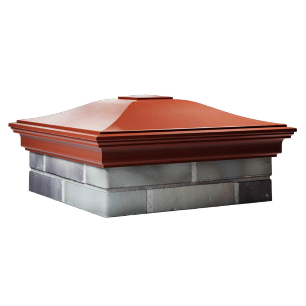 Колпак Zking Монблан Красный на столб 2х2 кирпича (515х515мм) в Сургуте фото