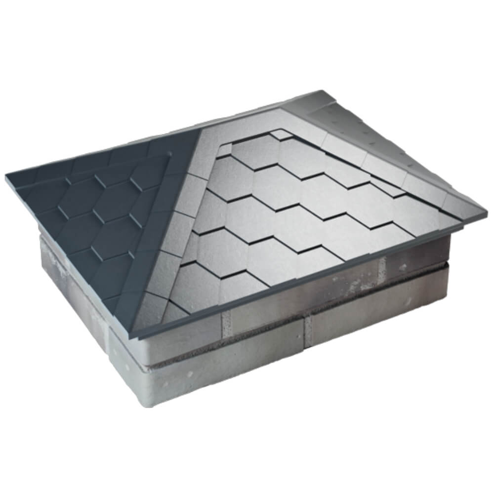 Колпак Zking Эверест Серый на столб 2х1.5 кирпича (520х390мм) Сургут фото