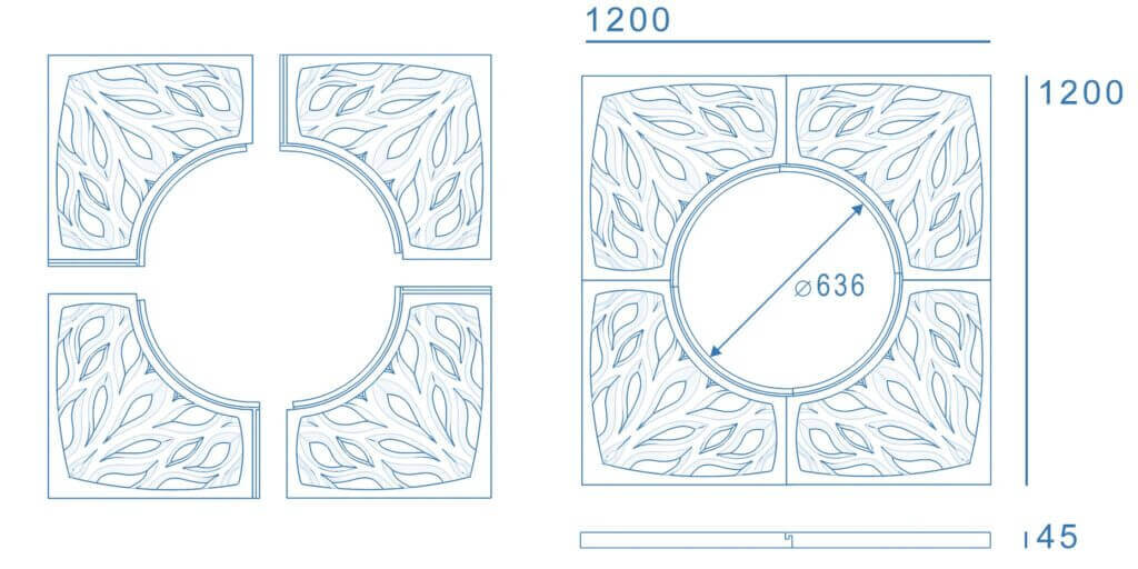 Приствольная решетка для дерева ZKING CRUST 1.2х1.2м Серая в Сургуте фото