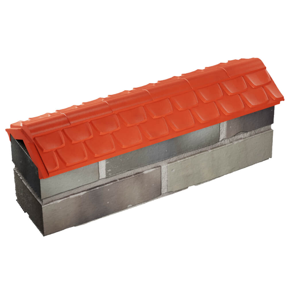 Парапет Zking Эльбрус Красный с посадкой на 0.5 кирпича (130мм) в Сургуте фото