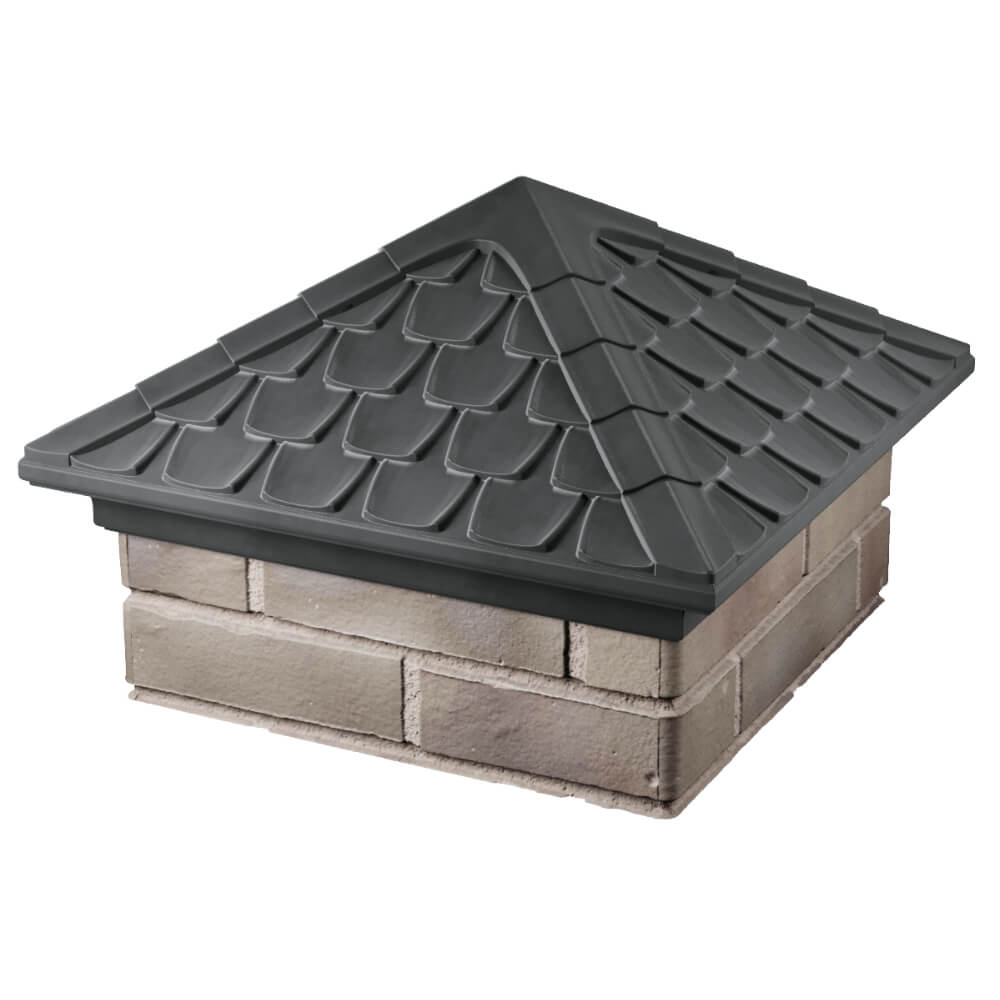 Колпак Zking Эльбрус Серый на столб 1.5х1.5 кирпича (385х385мм) в Сургуте фото