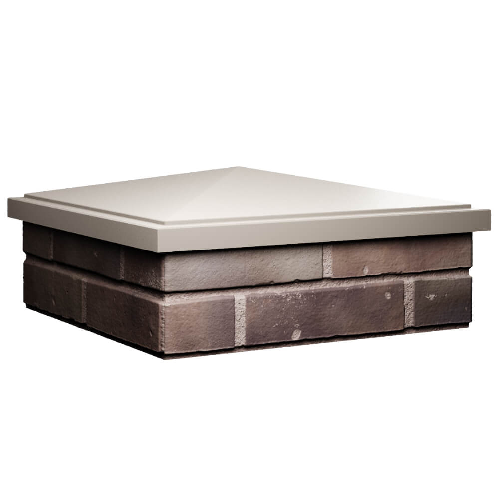 Колпак Zking БонаМоно Бежевый на столб 2х2 кирпича (515х515, 530х530мм) в Сургуте фото