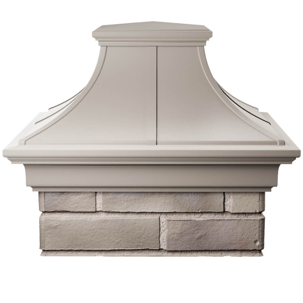 Колпак Zking Монблан Премиум Бежевый на столб 1.5х1.5 кирпича (385х385мм) Сургут фото