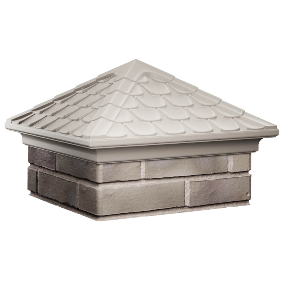 Колпак Zking Эльбрус Бежевый на столб 1.5х1.5 кирпича (385х385мм) в Сургуте фото