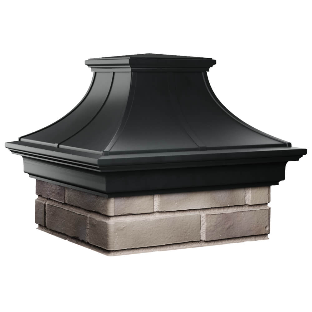 Колпак Zking Монблан Премиум Черный на столб 1.5х1.5 кирпича (385х385мм) в Сургуте фото