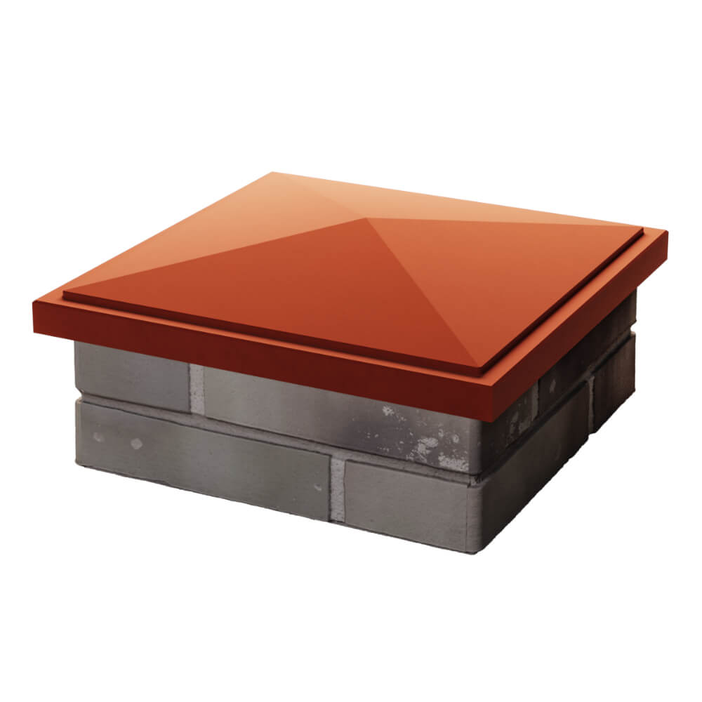 Колпак Zking БонаМоно Красный на столб 1.5х1.5 кирпича (385х385, 400х400мм) в Сургуте фото