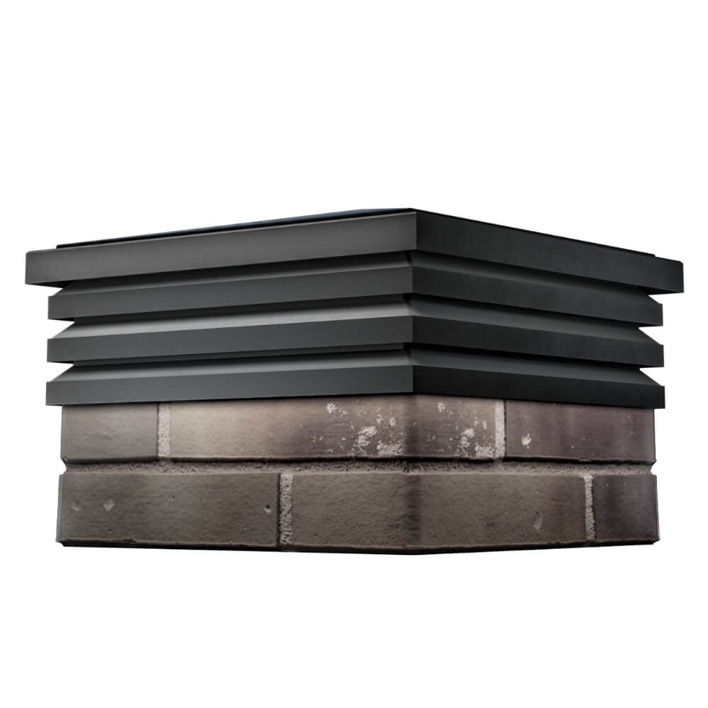 Колпак Zking Бона ХайТек Черный на столб 1.5х1.5 кирпича (385х385мм) в Сургуте фото