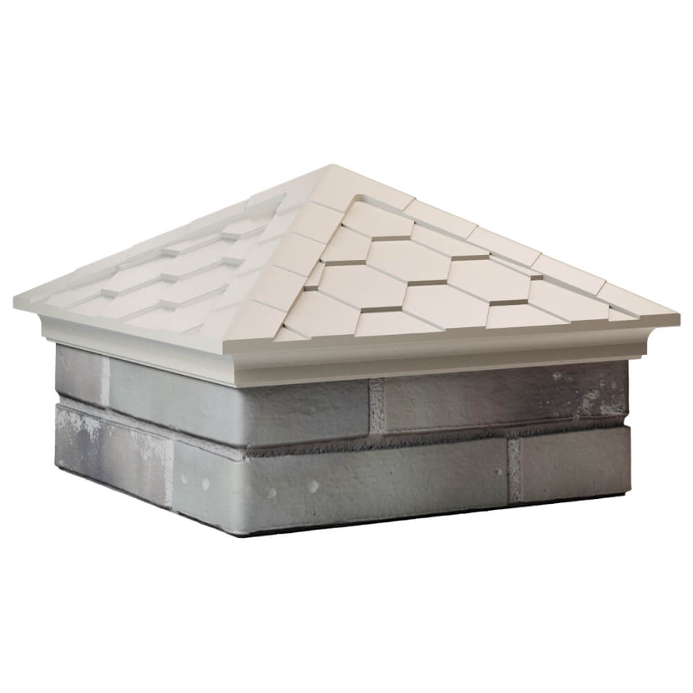 Колпак Zking Эверест Бежевый на столб 1.5х1.5 кирпича (390х390мм) в Сургуте фото