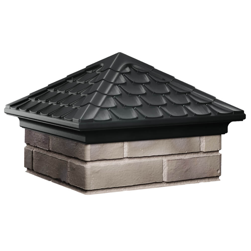 Колпак Zking Эльбрус Черный на столб 1.5х1.5 кирпича (385х385мм) в Сургуте фото