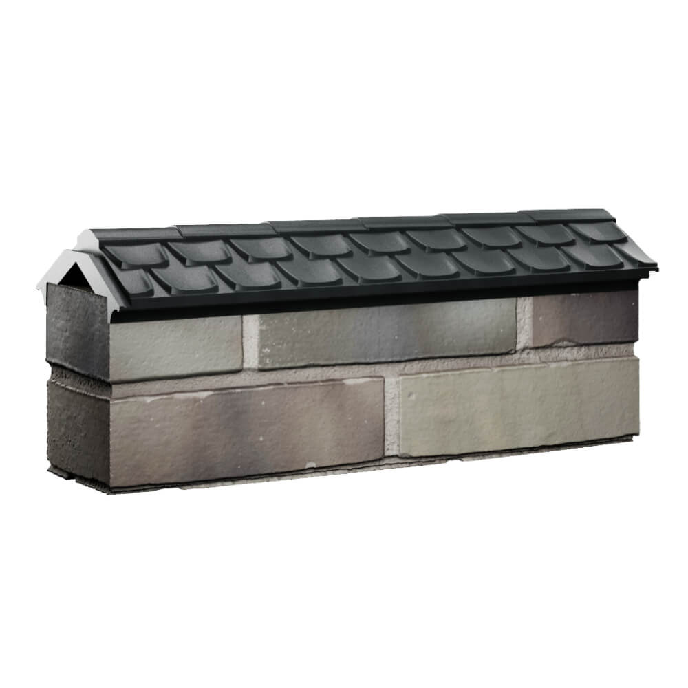 Парапет Zking Эльбрус Черный с посадкой на 0.5 кирпича (130мм) Сургут фото