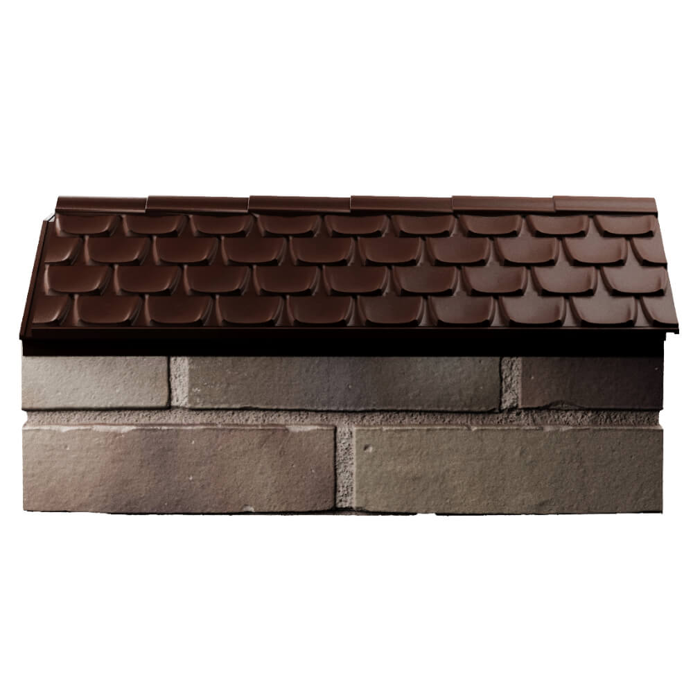 Парапет Zking Эльбрус Коричневый с посадкой на 1 кирпич (255мм) в Сургуте фото