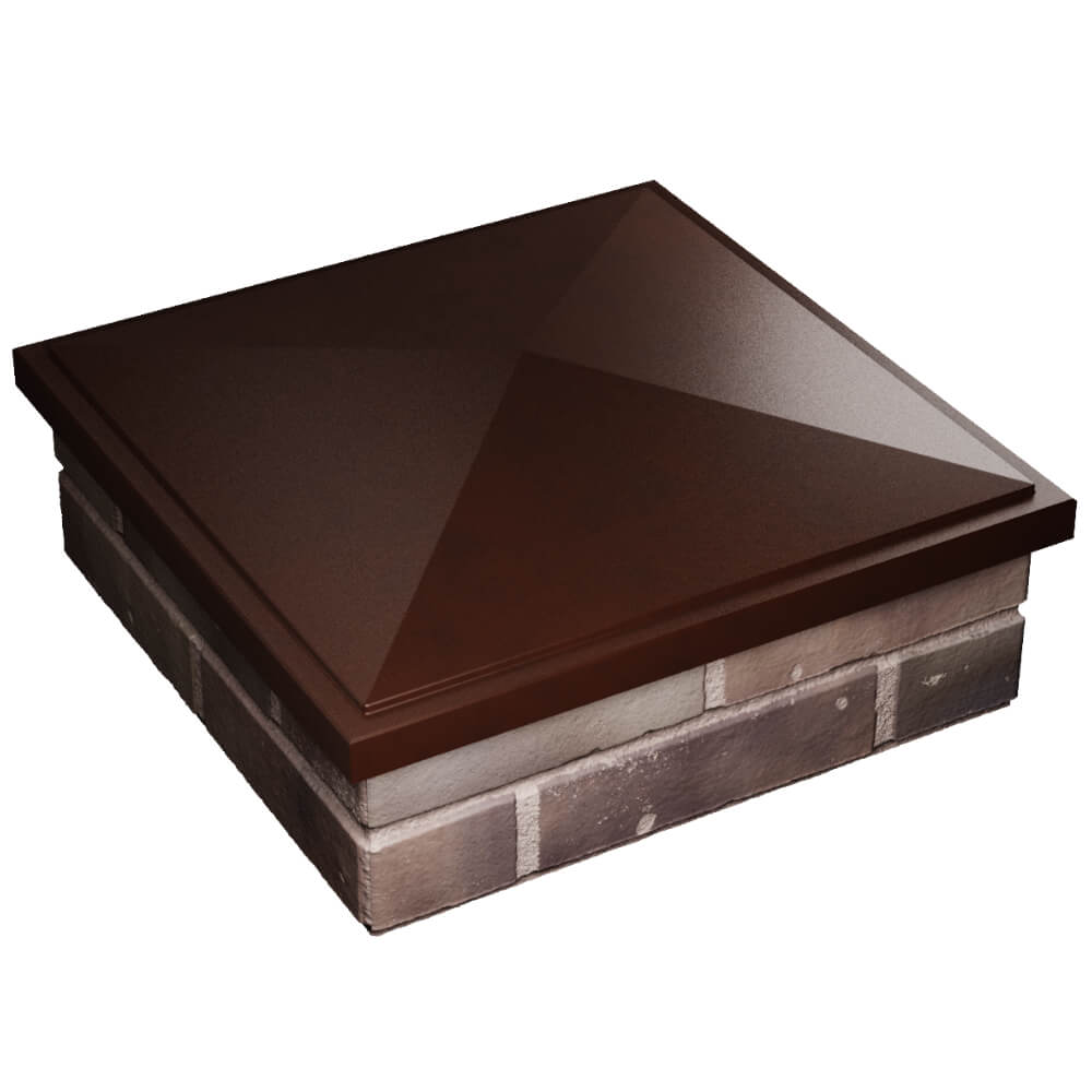 Колпак Zking БонаМоно Коричневый на столб 2х2 кирпича (515х515, 530х530мм) в Сургуте фото