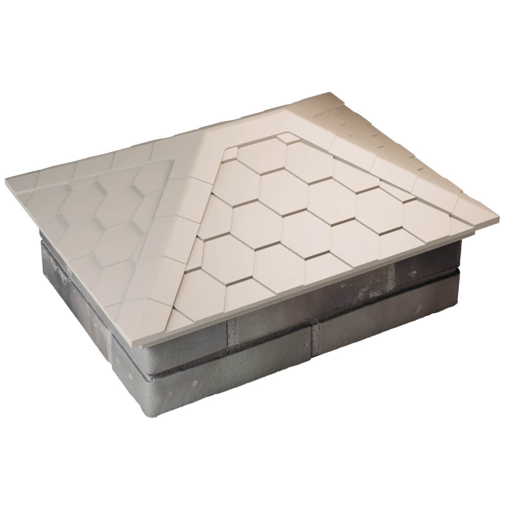 Колпак Zking Эверест Бежевый на столб 2х1.5 кирпича (520х390мм) Сургут фото