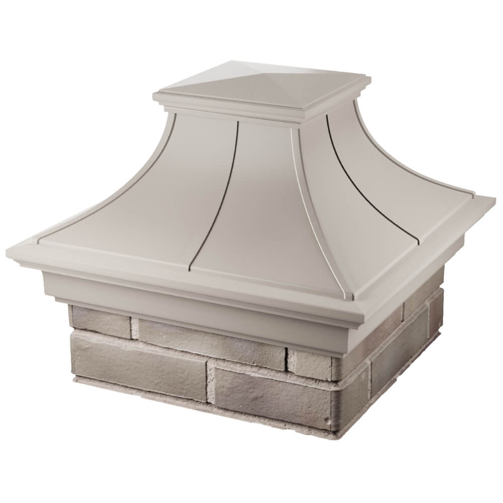 Колпак Zking Монблан Премиум Бежевый на столб 1.5х1.5 кирпича (385х385мм) в Сургуте фото