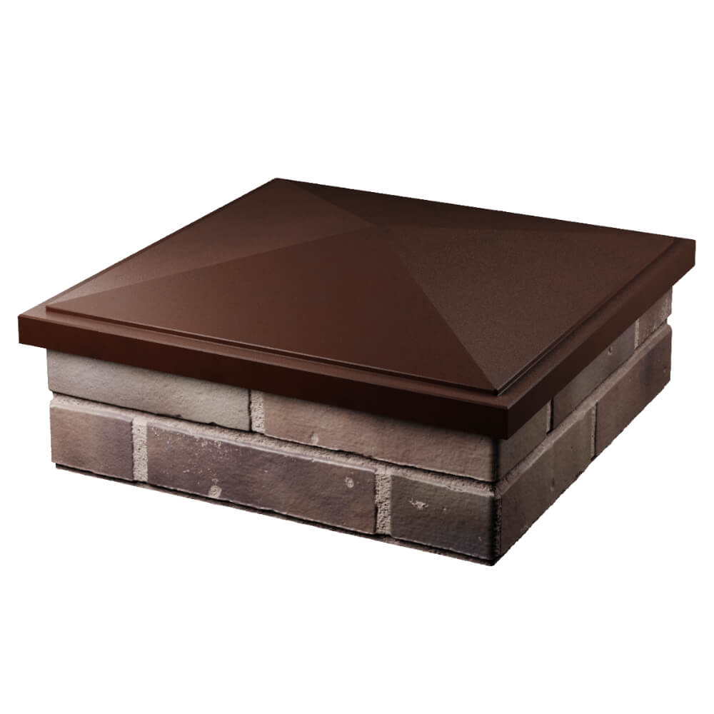 Колпак Zking БонаМоно Коричневый на столб 2х2 кирпича (515х515, 530х530мм) в Сургуте фото