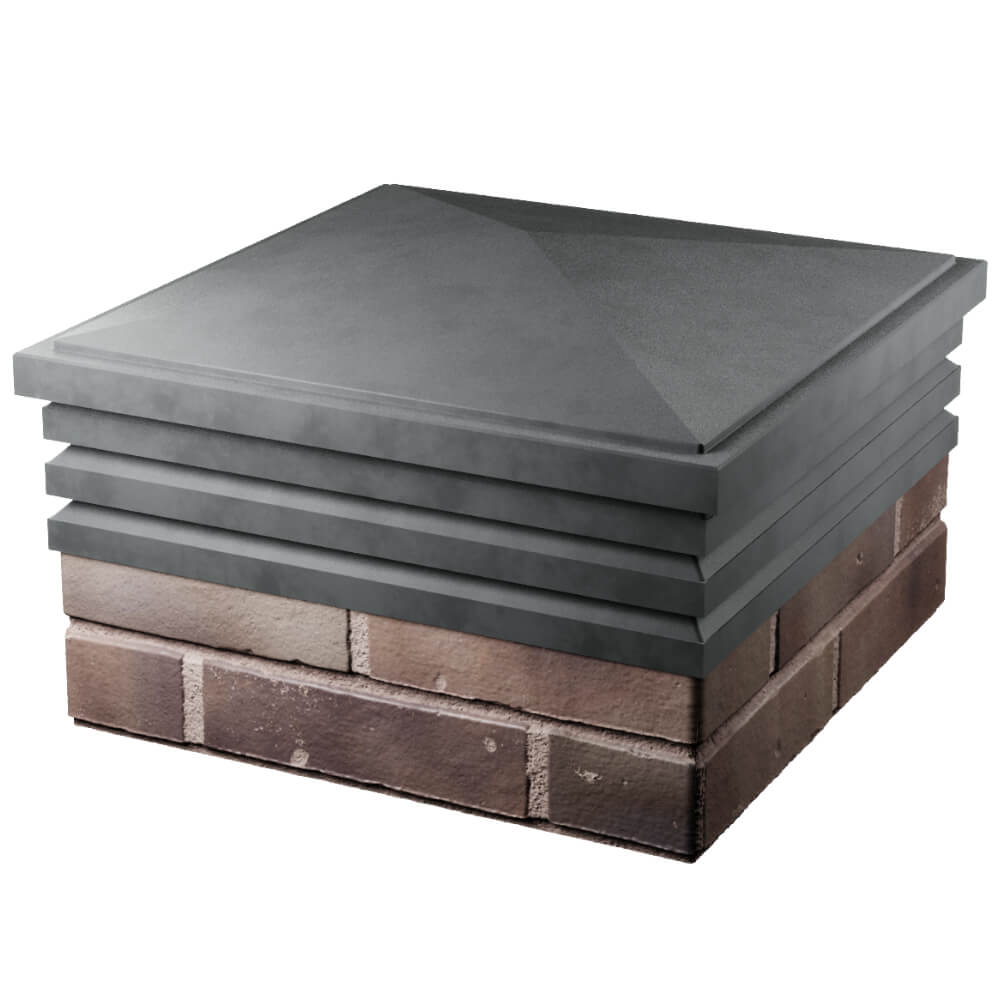 Колпак Zking Бона ХайТек Серый на столб 2х2 кирпича (513х513мм) в Сургуте фото