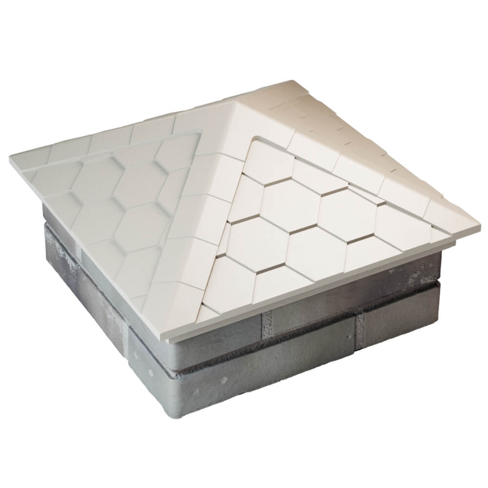 Колпак Zking Эверест Бежевый на столб 1.5х1.5 кирпича (390х390мм) в Сургуте фото