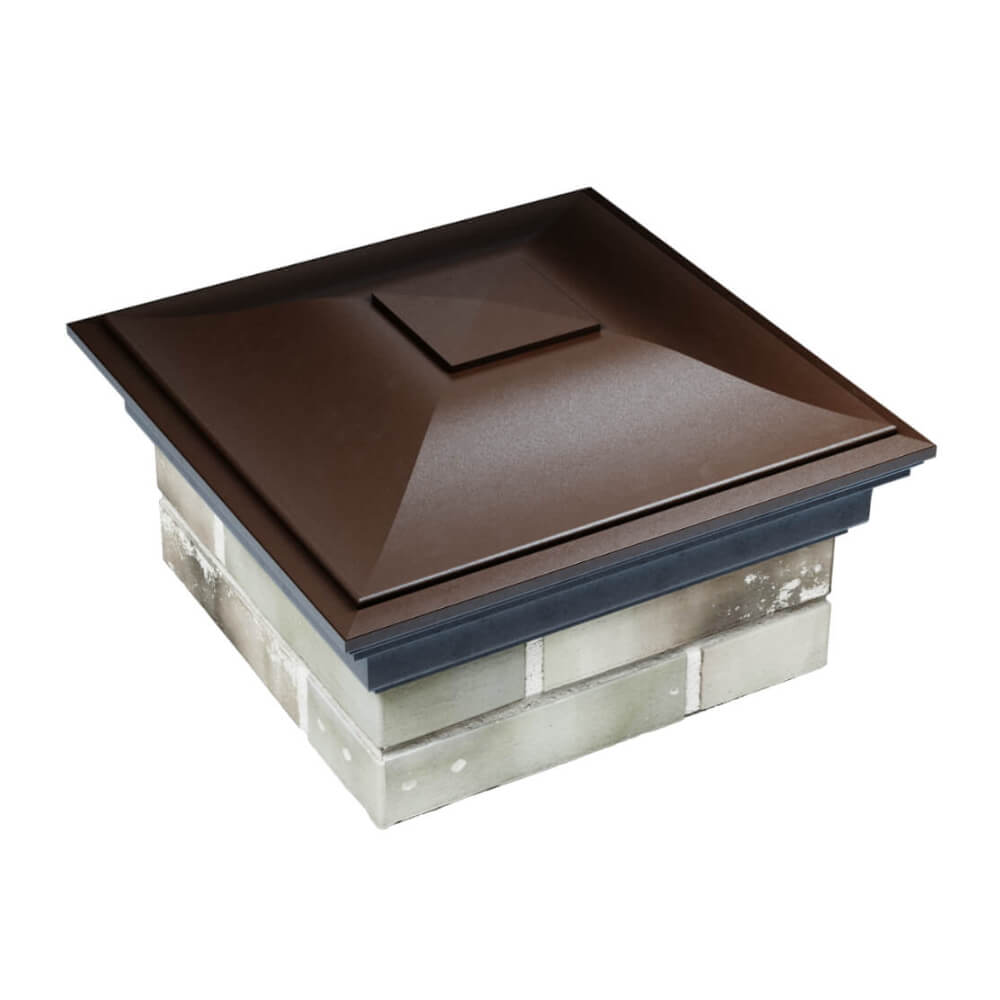 Колпак Zking Монблан Коричневый на столб 1.5х1.5 еврокирпича 0.7НФ (355х355мм) в Сургуте фото