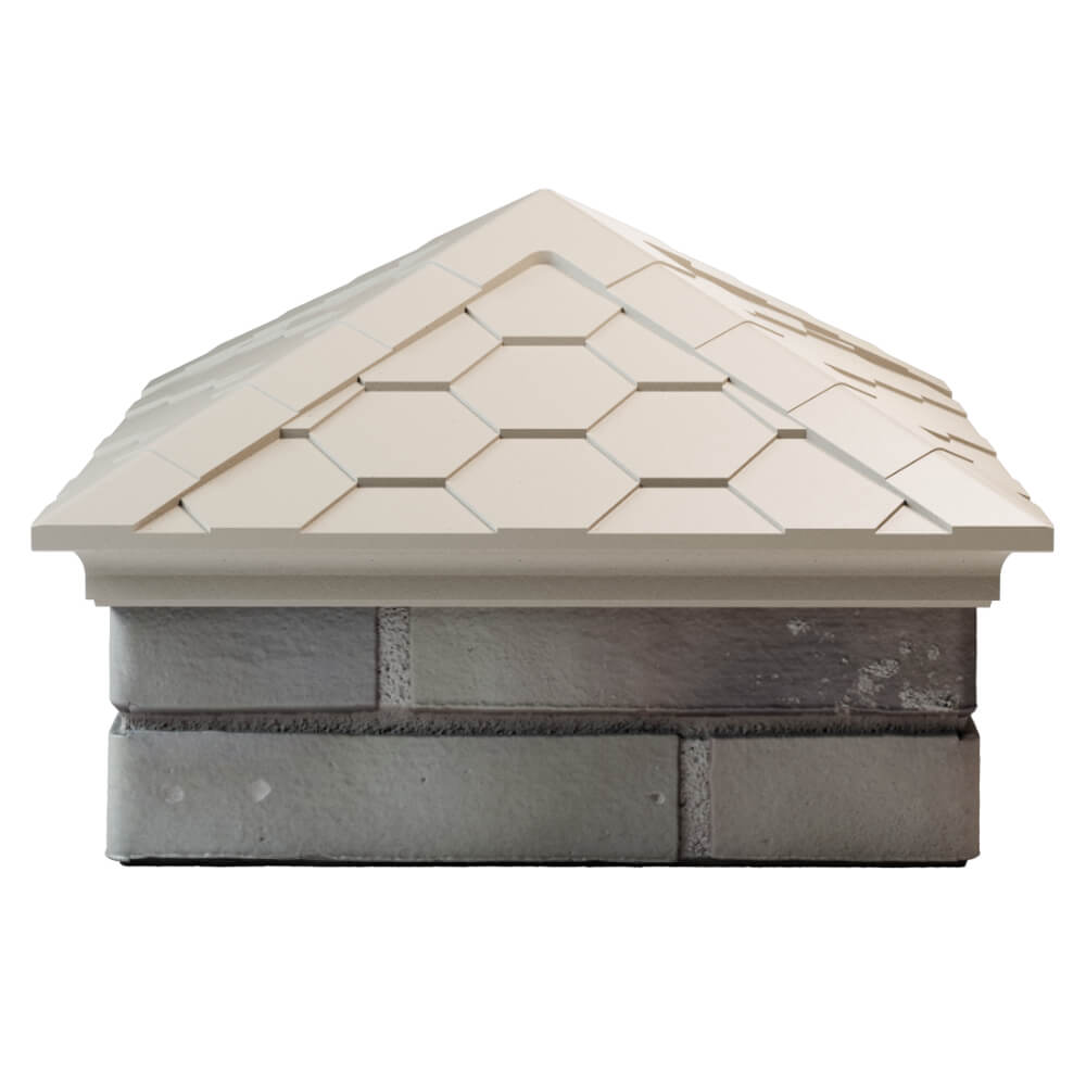 Колпак Zking Эверест Бежевый на столб 1.5х1.5 кирпича (390х390мм) Сургут фото