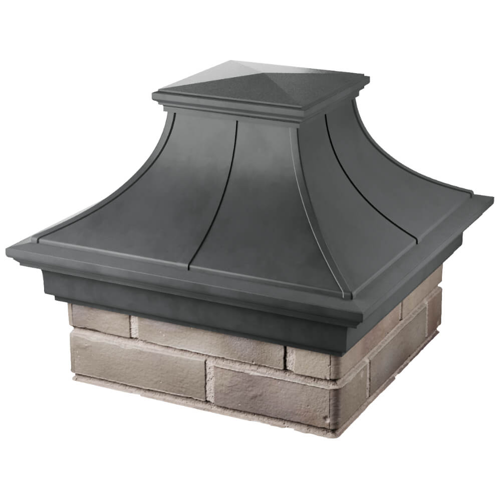 Колпак Zking Монблан Премиум Серый на столб 1.5х1.5 кирпича (385х385мм) в Сургуте фото