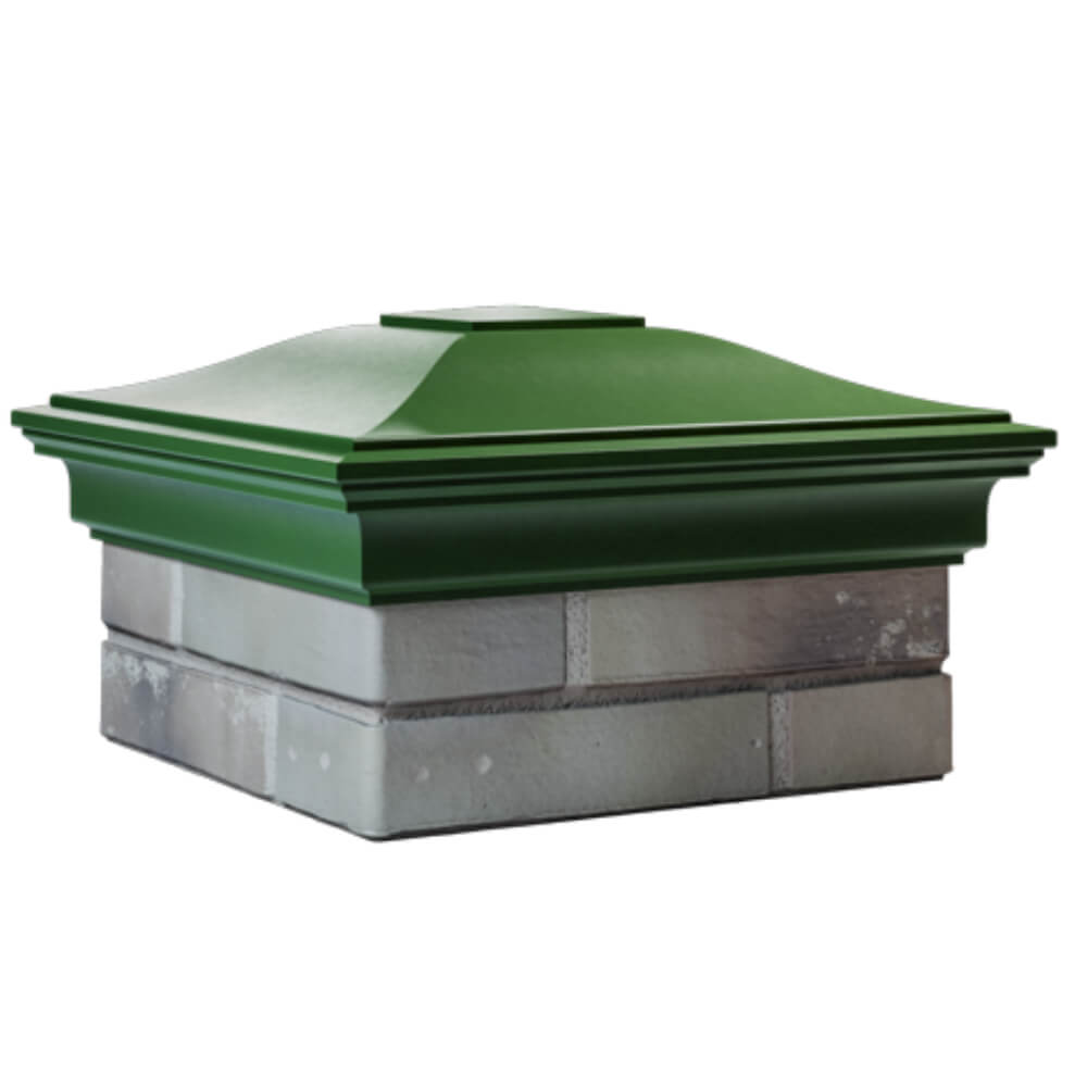 Колпак Zking Монблан Зеленый на столб 1.5х1.5 кирпича (385х385мм) в Сургуте фото