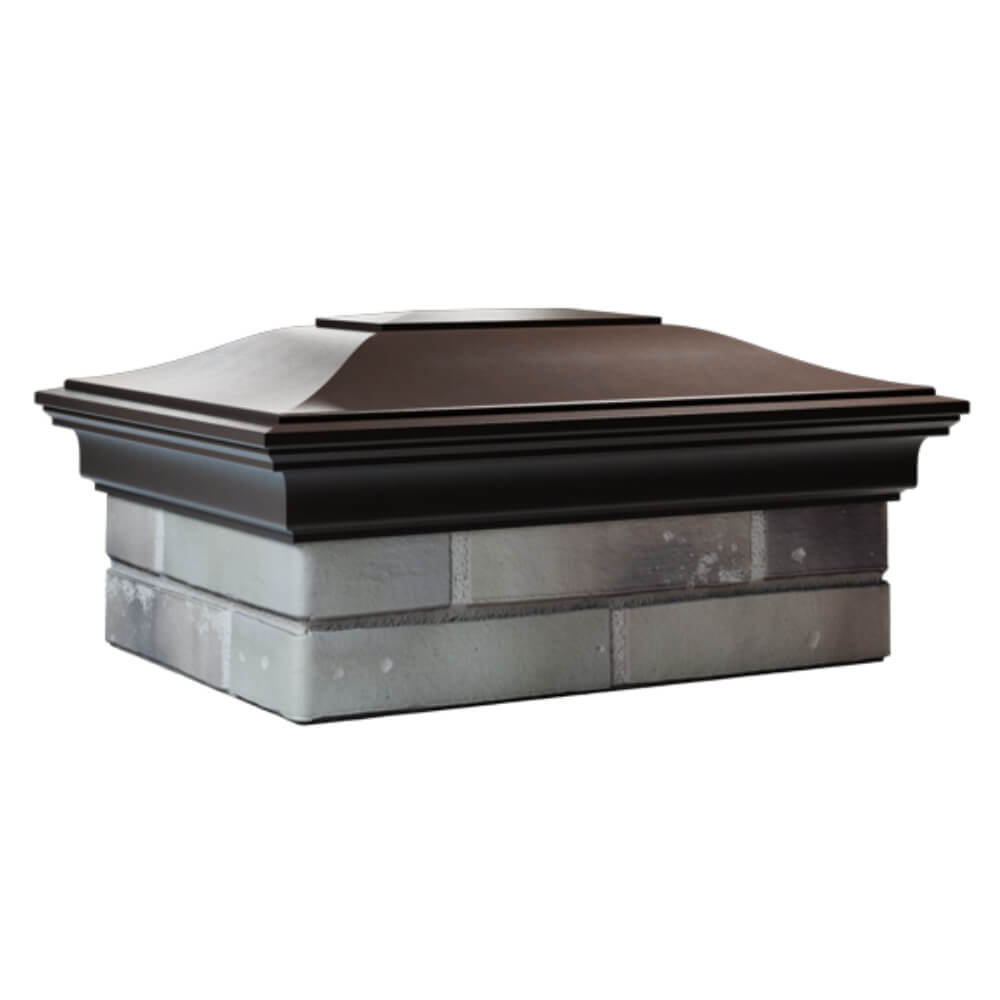 Колпак Zking Монблан Коричневый на столб 2х1.5 кирпича (515х385мм) в Сургуте фото