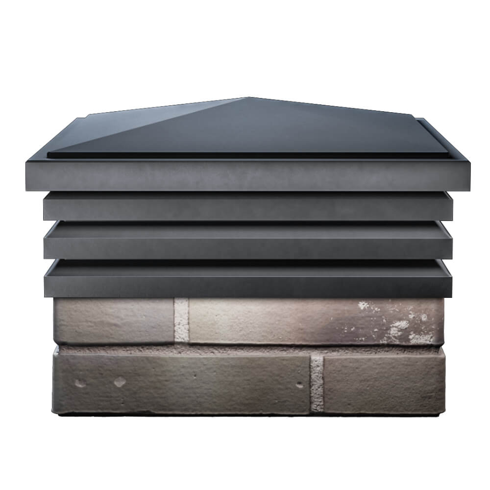 Колпак Zking Бона ХайТек Серый на столб 1.5х1.5 кирпича (385х385мм) Сургут фото