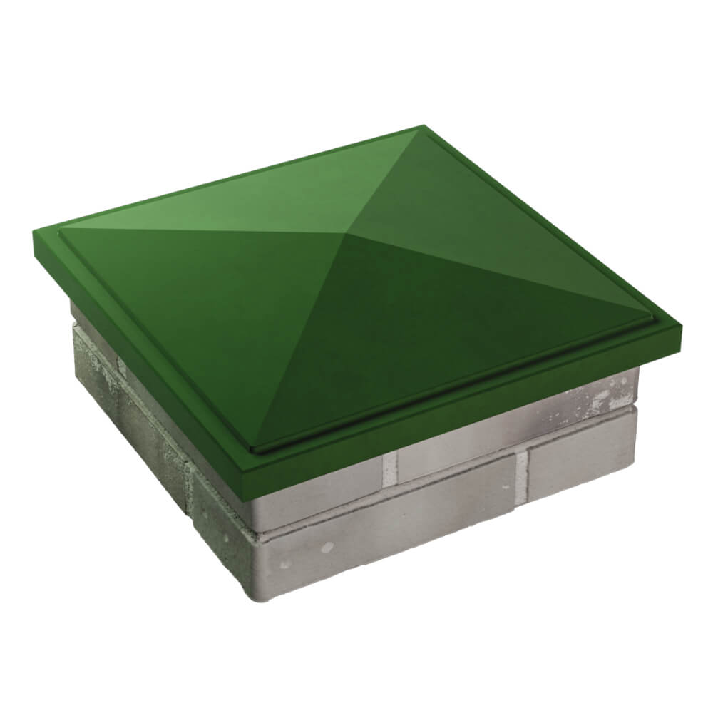 Колпак Zking БонаМоно Зеленый на столб 1.5х1.5 кирпича (385х385, 400х400мм) в Сургуте фото