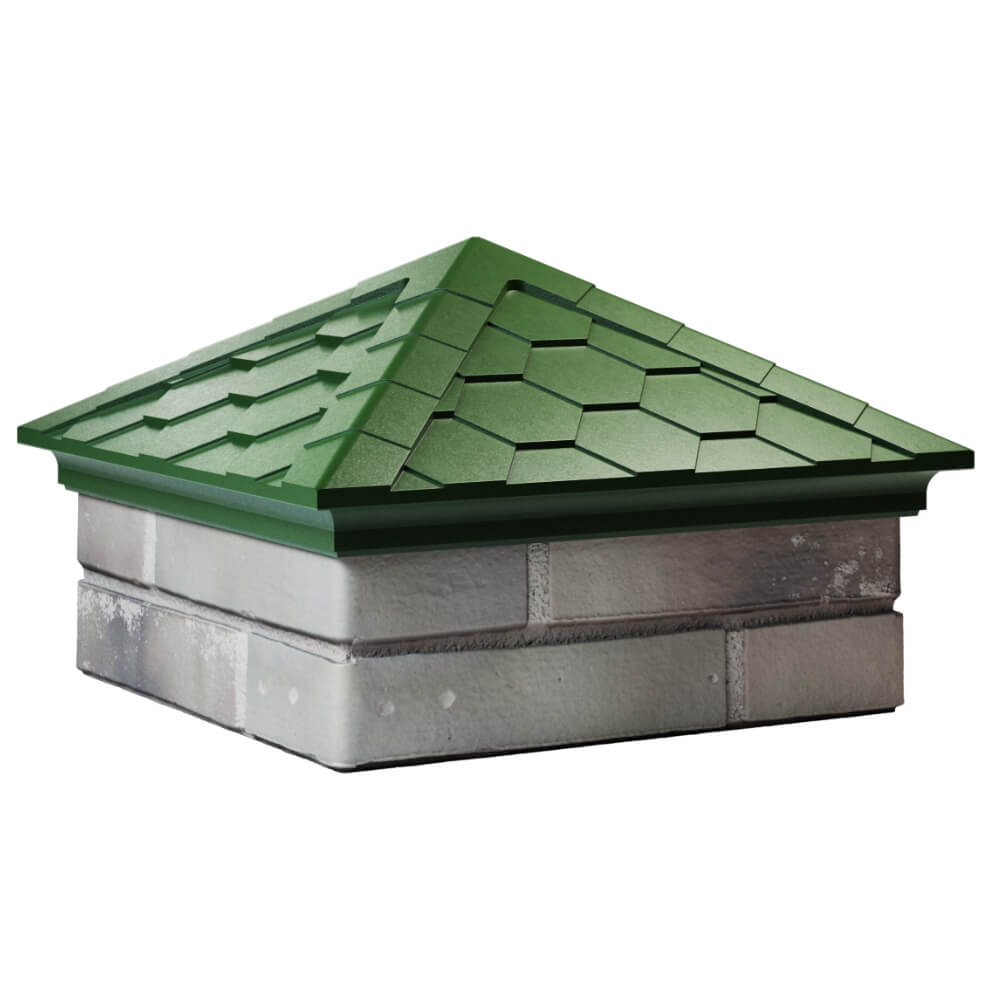 Колпак Zking Эверест Зеленый на столб 1.5х1.5 кирпича (390х390мм) в Сургуте фото