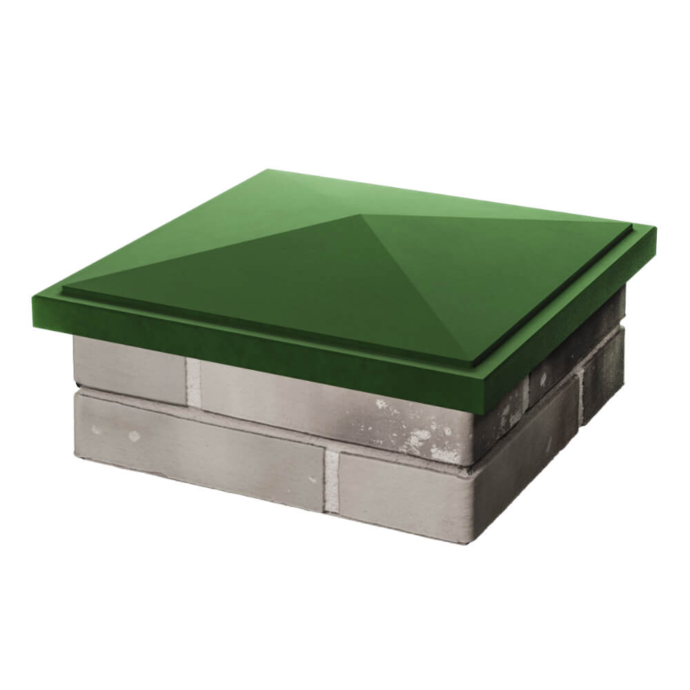 Колпак Zking БонаМоно Зеленый на столб 1.5х1.5 кирпича (385х385, 400х400мм) в Сургуте фото