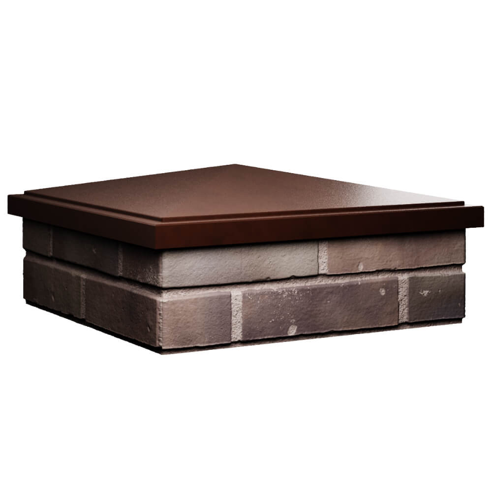 Колпак Zking БонаМоно Коричневый на столб 2х2 кирпича (515х515, 530х530мм) в Сургуте фото