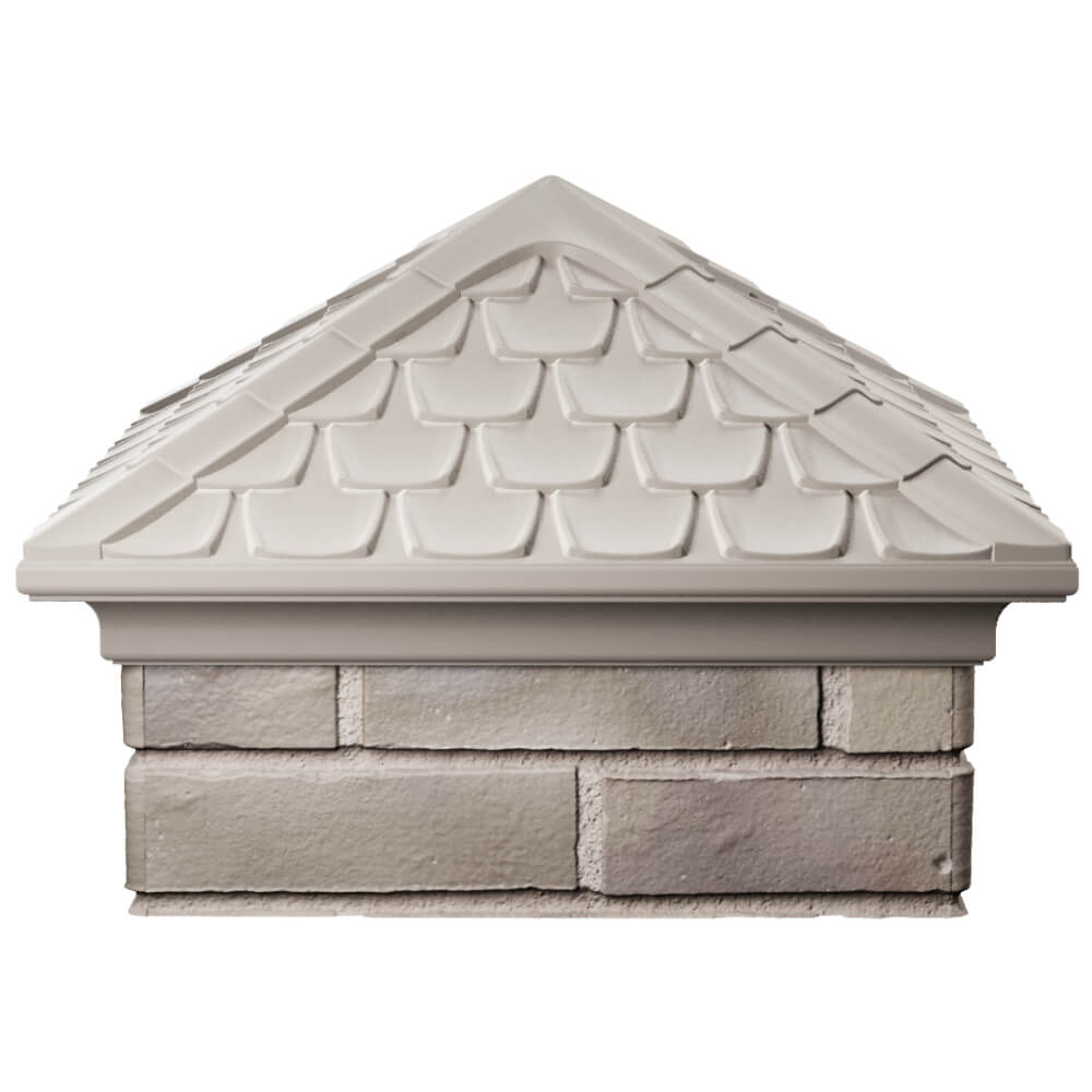 Колпак Zking Эльбрус Бежевый на столб 1.5х1.5 кирпича (385х385мм) Сургут фото