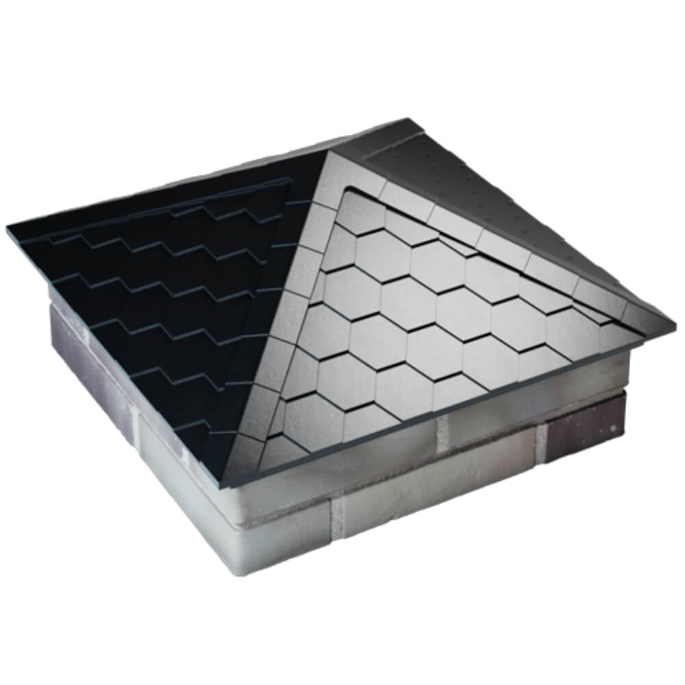 Колпак Zking Эверест Черный на столб 2х2 кирпича (535х535мм) Сургут фото