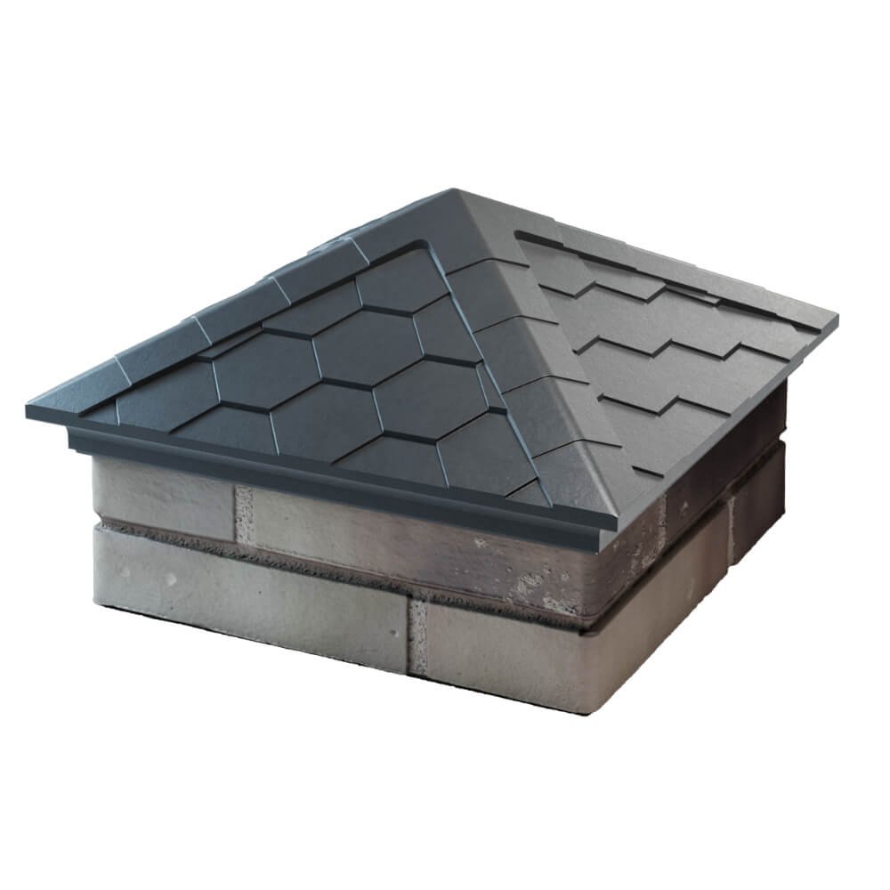 Колпак Zking Эверест Серый на столб 1.5х1.5 кирпича (390х390мм) в Сургуте фото