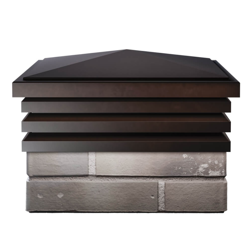 Колпак Zking Бона ХайТек Коричневый на столб 1.5х1.5 кирпича (385х385мм) Сургут фото