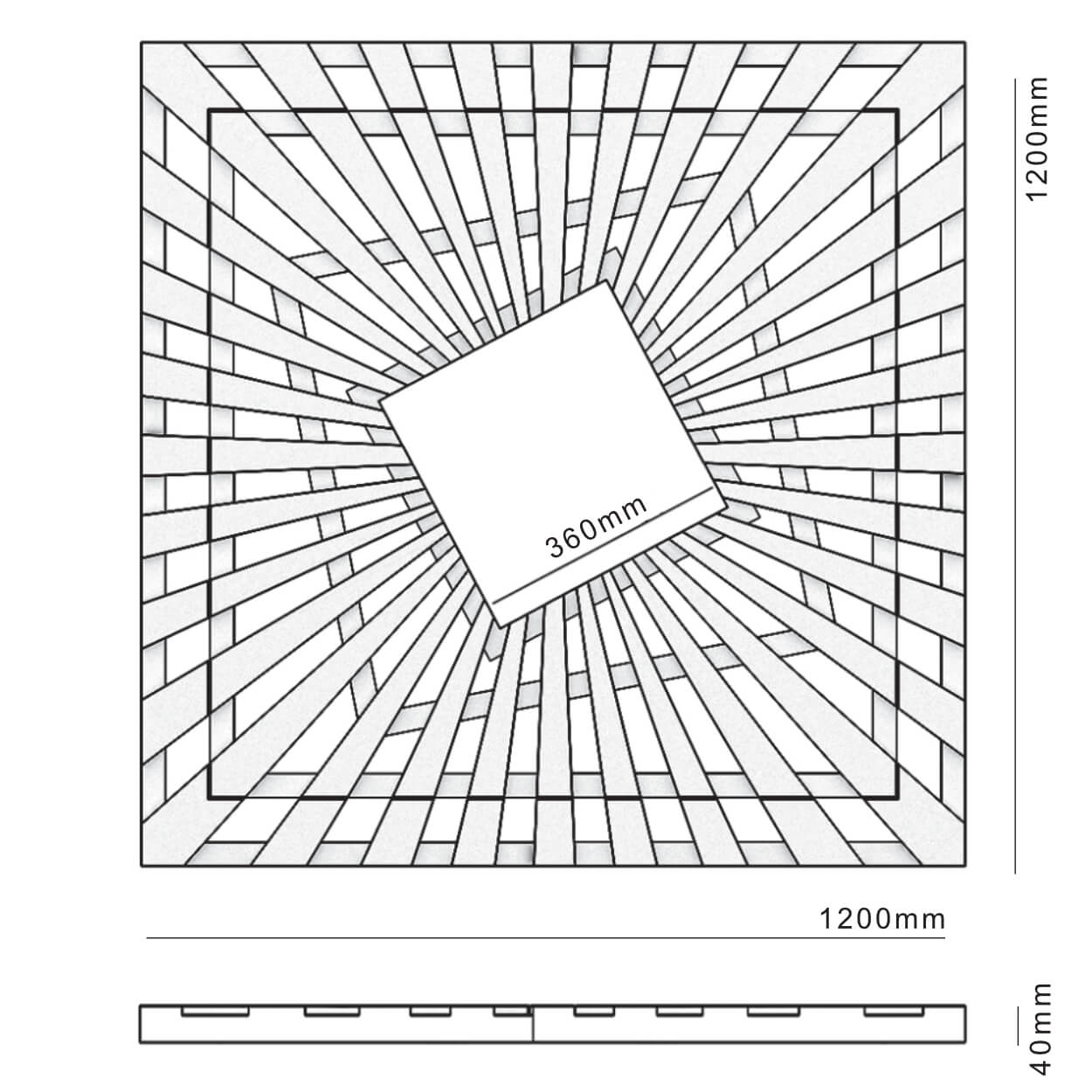 Приствольная решетка для дерева ZKING ATMOSPHERE 1.2х1.2м Черная в Сургуте фото