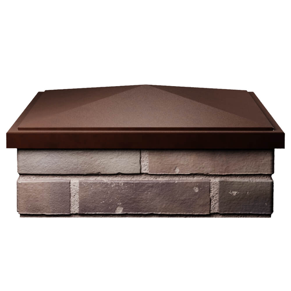 Колпак Zking БонаМоно Коричневый на столб 2х2 кирпича (515х515, 530х530мм) Сургут фото